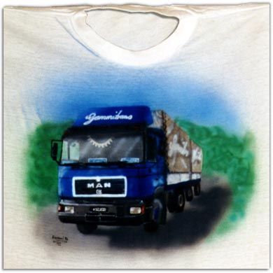 Truck auf T-Shirt